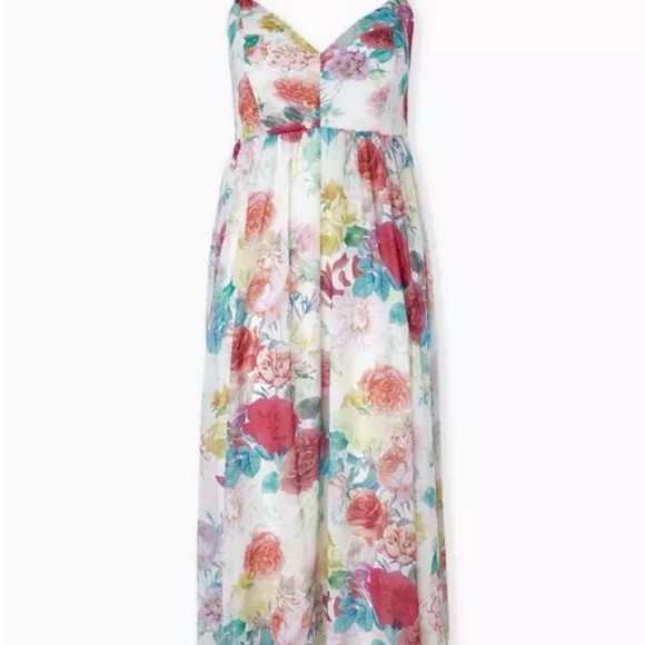 Torrid Multicolor Floral Chiffon Maxi Dress - Picture 1 of 6
